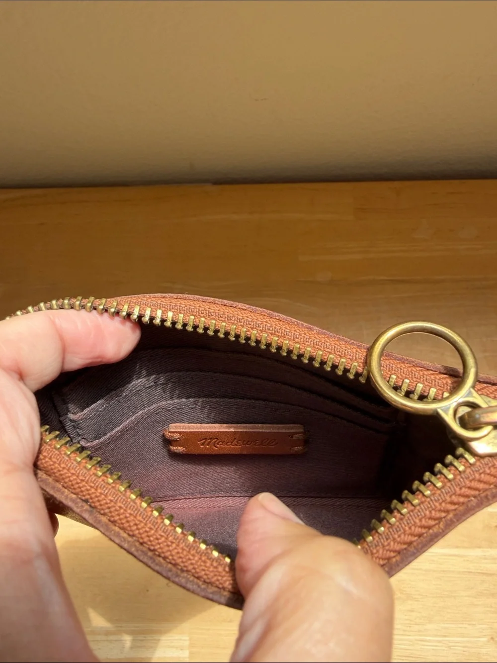Madewell Brown Leather Key & Card Holder Pouch
